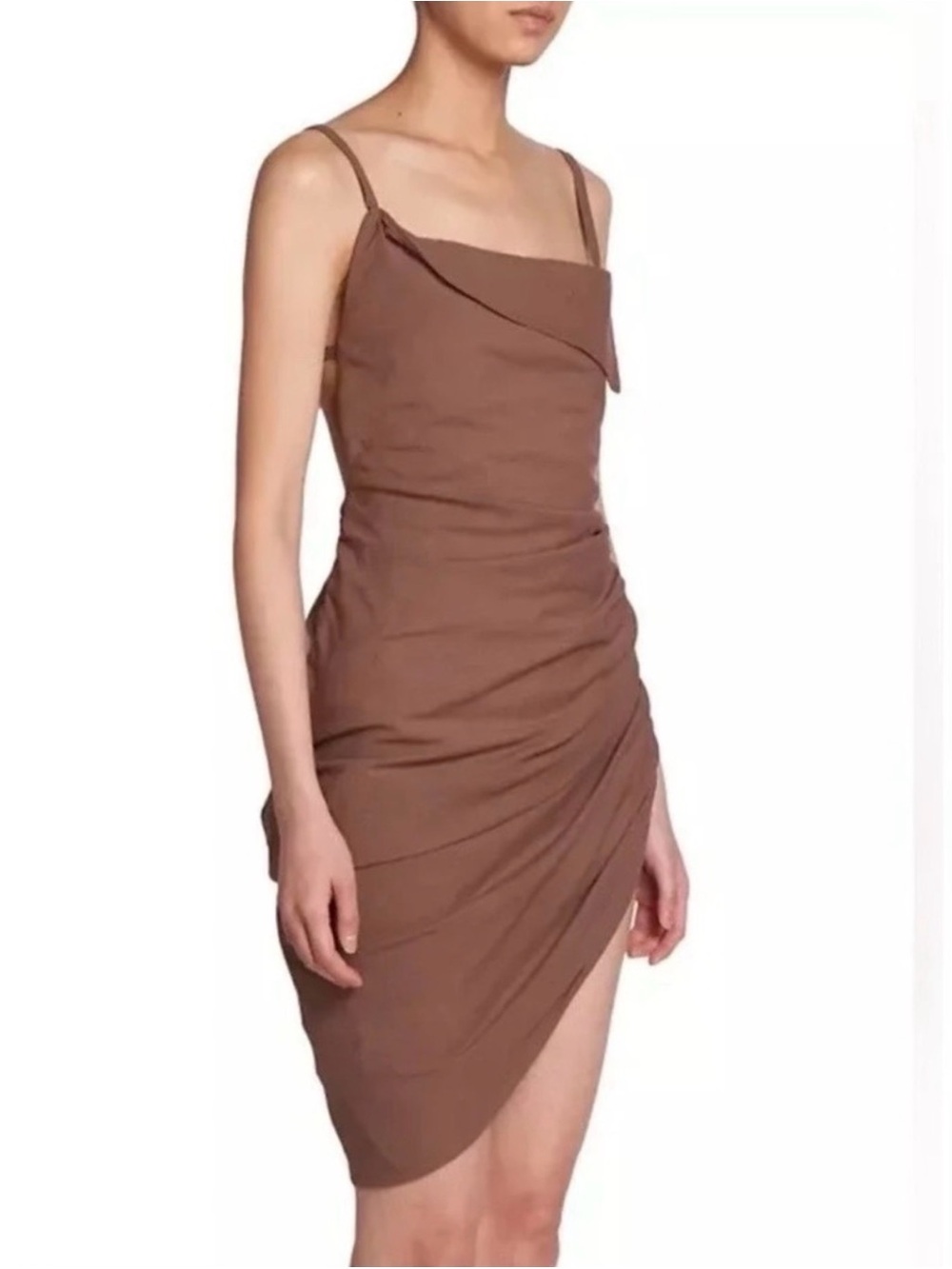 Jacquemus Robe Saudade dress - taupe brown - Picture 6 of 9